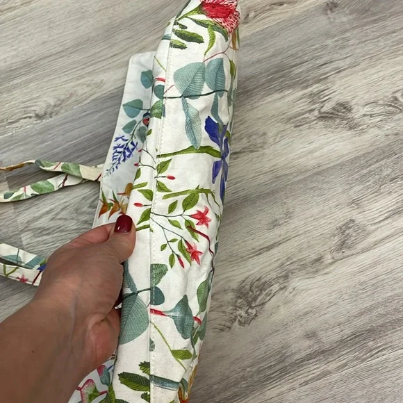 Estee Lauder Multicolor Floral Print Canvas Open Tote Bag Approximate 19" X 13" - Picture 3 of 10